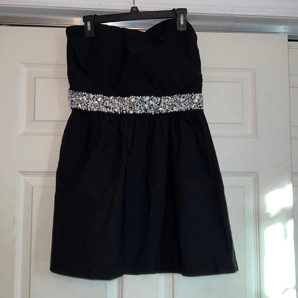 LBD - Fashion to Figure Size 2x …Black with Rhinestones at waist strapless dress